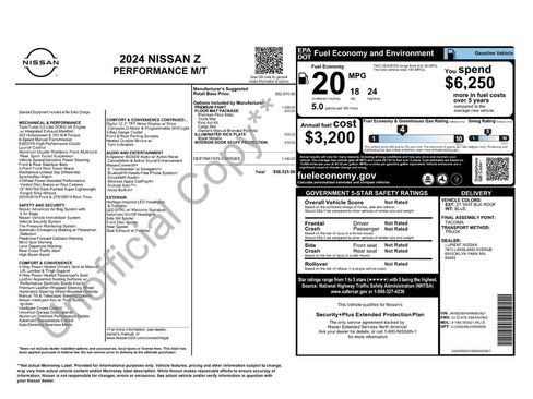 New 2024 Nissan Z Performance w/ Floor Mat Package image 4