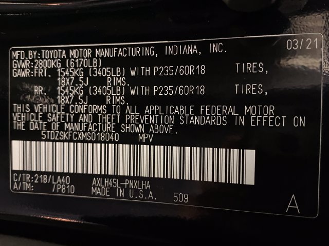Used 2021 Toyota Sienna Limited AWD/4WD image 27