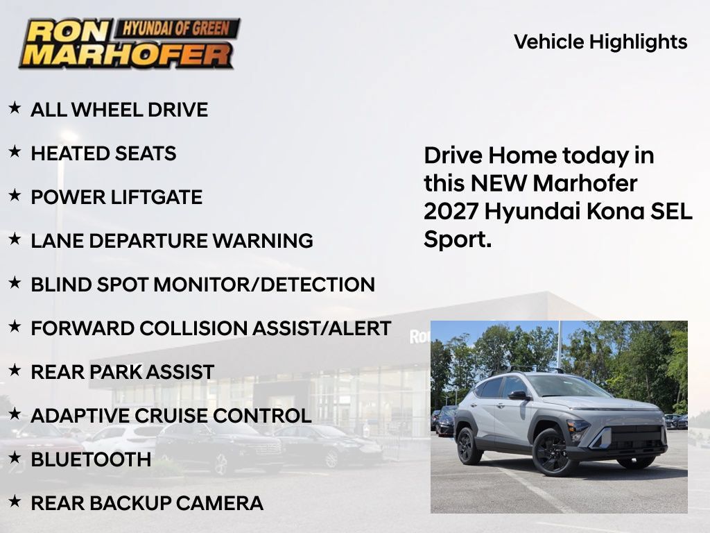 New 2027 Hyundai Kona SEL Sport AWD/4WD image 15