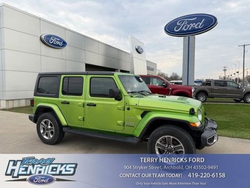 Used 2020 Jeep Wrangler Unlimited Sahara w/ Uconnect 4C Nav & Sound Group image 1
