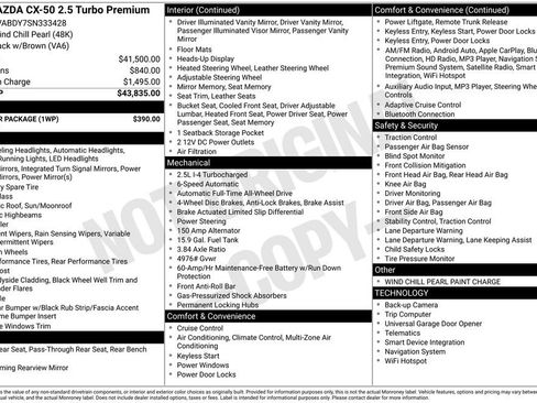 Used 2025 MAZDA CX-50 AWD 2.5 Turbo w/ Weather Package image 7