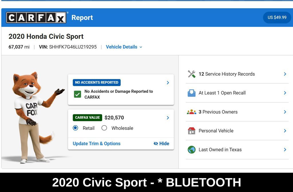 Used 2020 Honda Civic Sport image 9