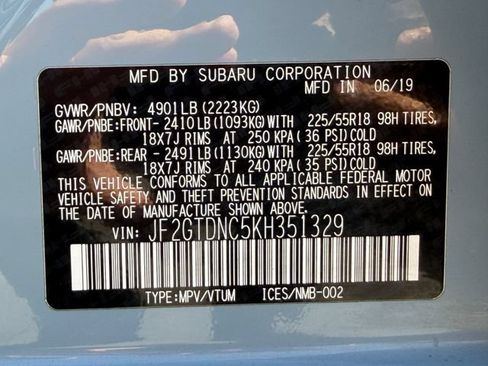 Used 2019 Subaru Crosstrek Hybrid w/ Moonroof Package w/Navigation AWD/4WD image 24