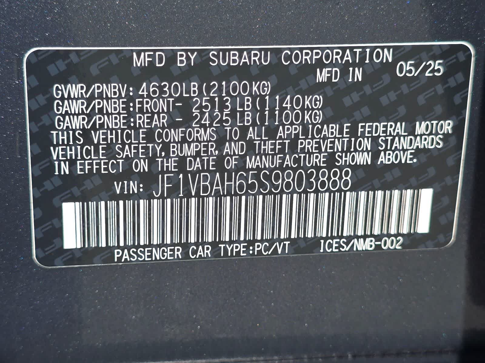 Certified 2025 Subaru WRX Premium AWD/4WD image 29