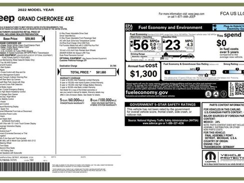 Certified 2022 Jeep Grand Cherokee Limited 4xe AWD/4WD image 3
