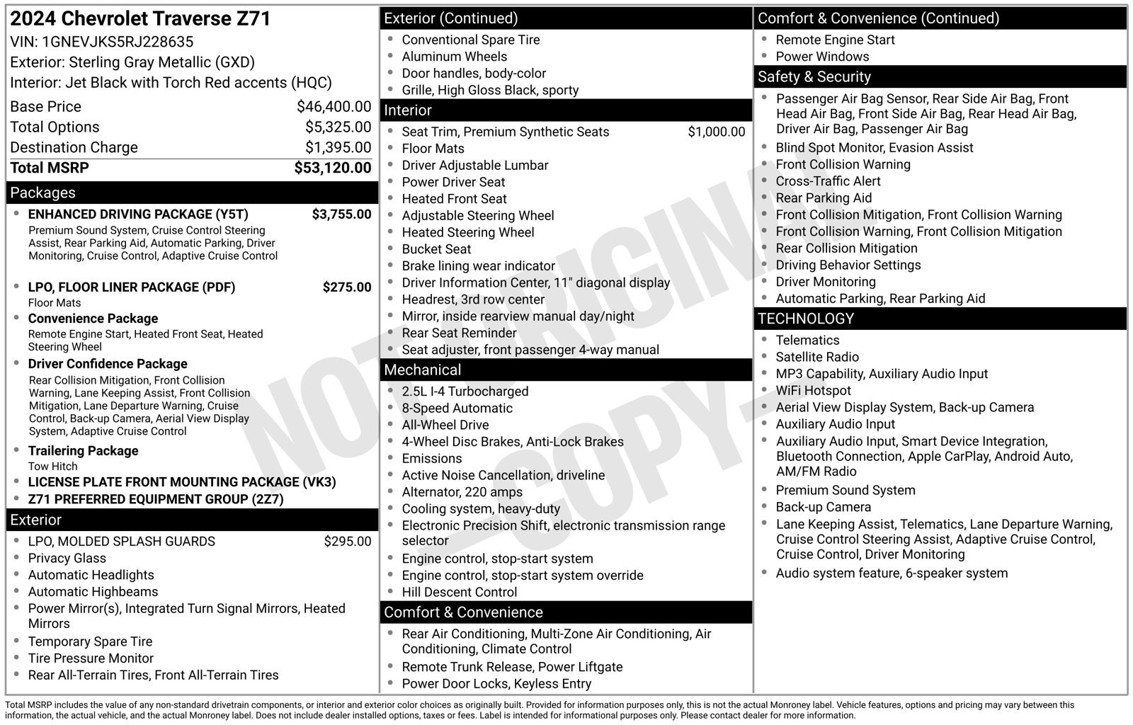 Used 2024 Chevrolet Traverse Z71 w/ Enhanced Driving Package AWD/4WD image 32
