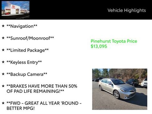 Used 2013 Toyota Avalon Limited image 13