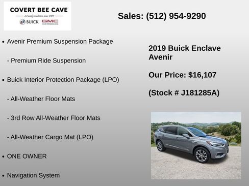 Used 2019 Buick Enclave Avenir w/ Avenir Technology Package FWD image 24