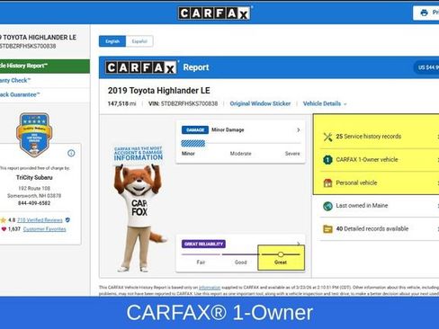 Used 2019 Toyota Highlander LE image 2