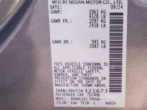 New 2025 Nissan Altima 2.5 S image 29