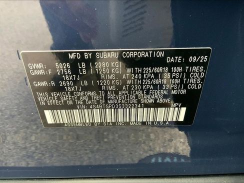 New 2025 Subaru Outback Touring XT image 16