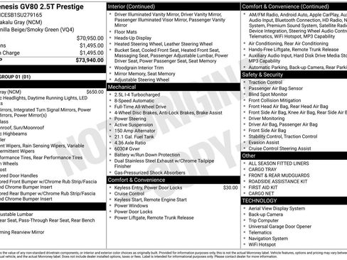 Used 2025 Genesis GV80 2.5T Prestige image 34