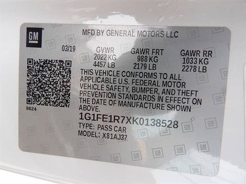 Certified 2019 Chevrolet Camaro SS w/ LPO, Ground Effects Package RWD image 11
