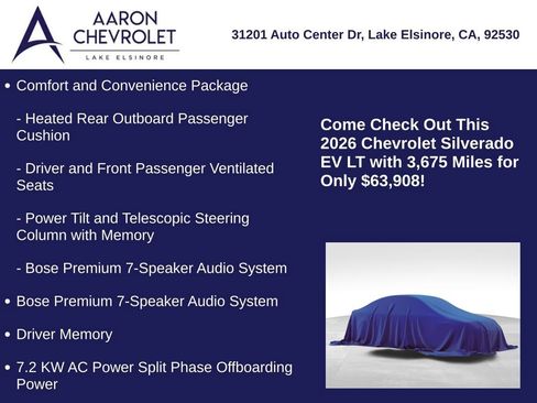 Used 2026 Chevrolet Silverado EV LT w/ Plus Package image 15