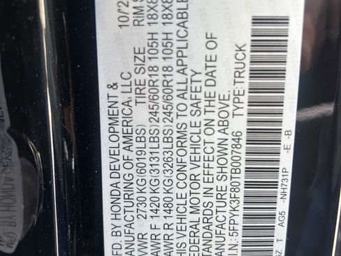 Used 2026 Honda Ridgeline Black Edition image 11