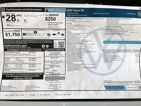 New 2026 Volkswagen Tiguan SE image 18