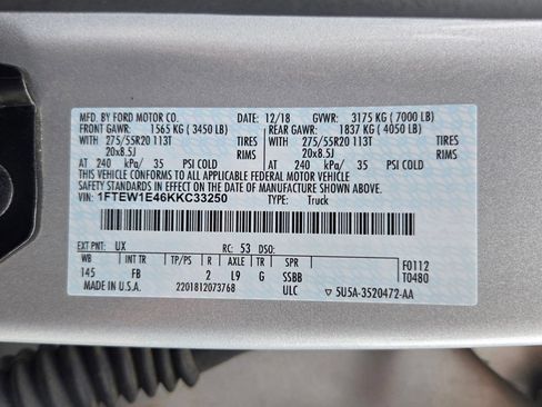 Used 2019 Ford F150 XLT w/ Equipment Group 302A Luxury AWD/4WD image 29