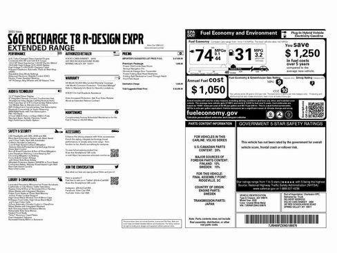 Used 2022 Volvo S60 T8 Inscription image 2