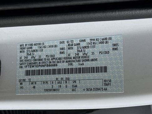 Certified 2022 Ford F150 XLT w/ Equipment Group 302A High image 30