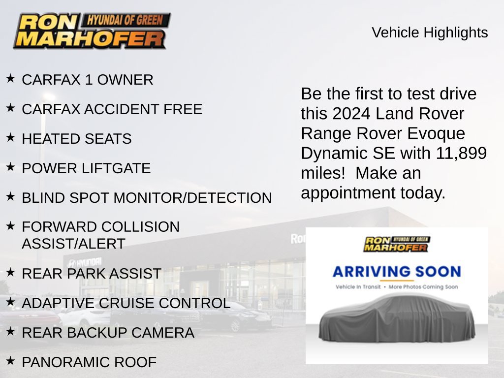Used 2024 Land Rover Range Rover Evoque Dynamic SE AWD/4WD image 2
