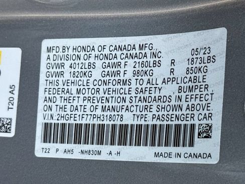 Certified 2023 Honda Civic EX image 36