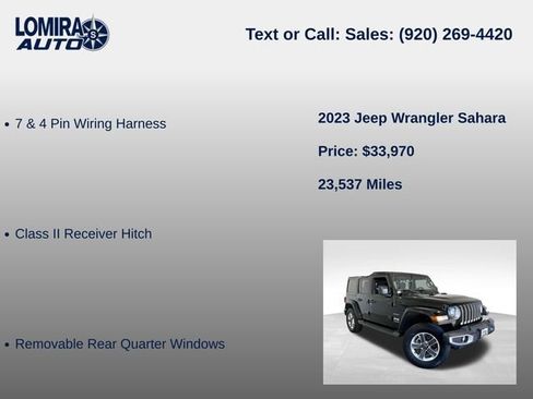 Used 2023 Jeep Wrangler Unlimited Sahara w/ Cold Weather Group AWD/4WD image 33