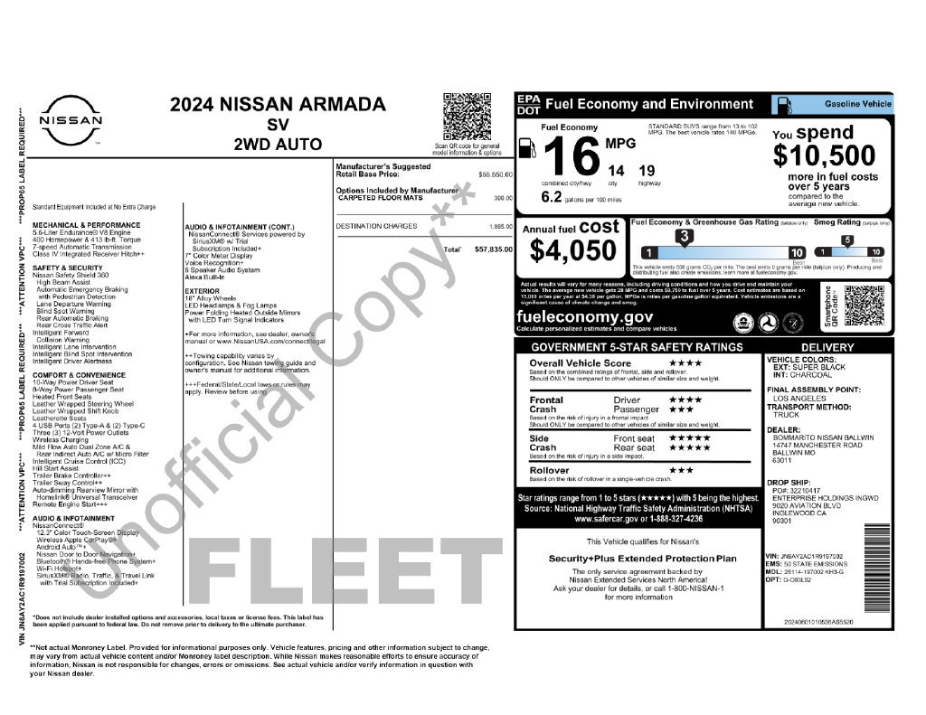Used 2024 Nissan Armada SV RWD image 4