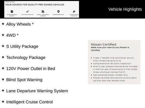 Certified 2024 Nissan Frontier S w/ Technology Package AWD/4WD image 9