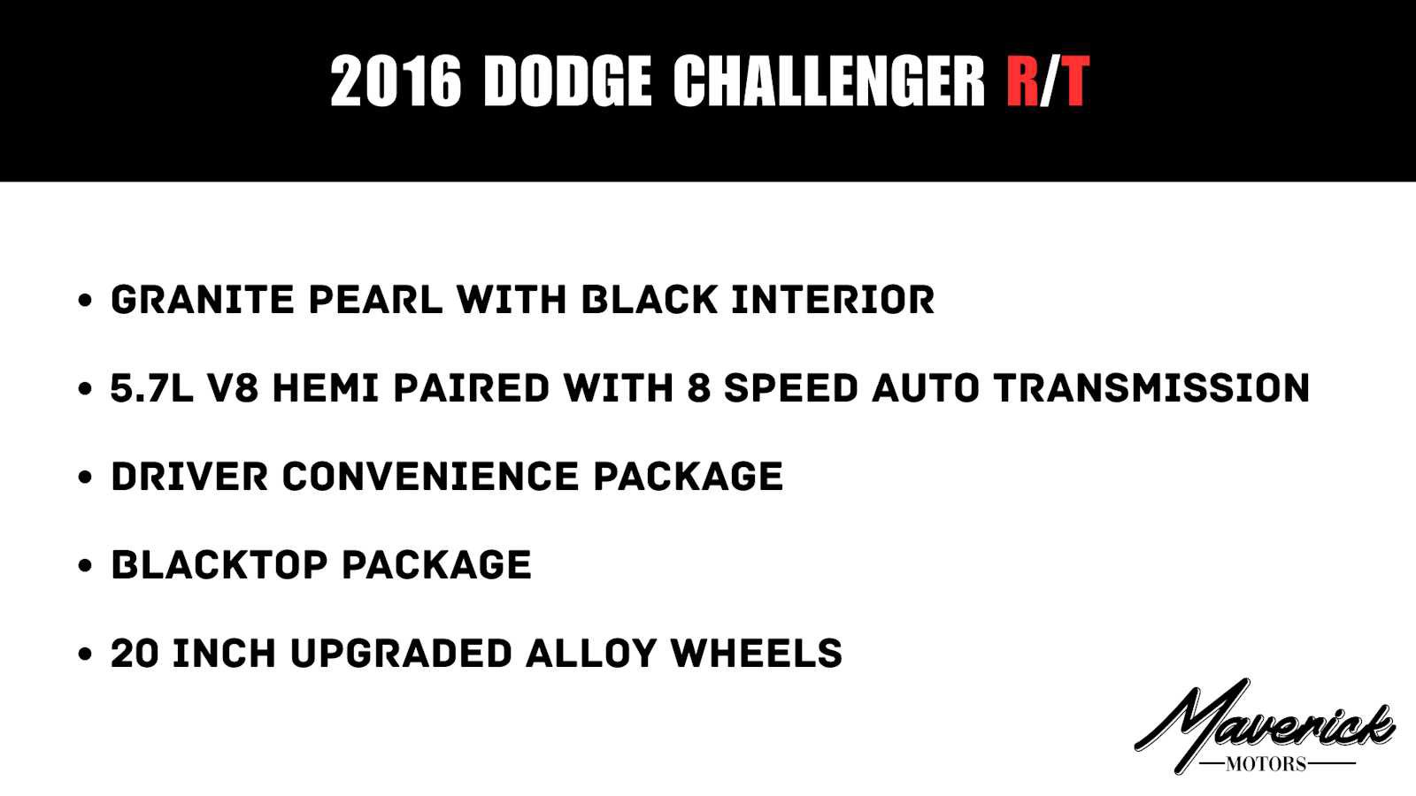 Used 2016 Dodge Challenger R/T w/ Driver Convenience Group RWD image 2