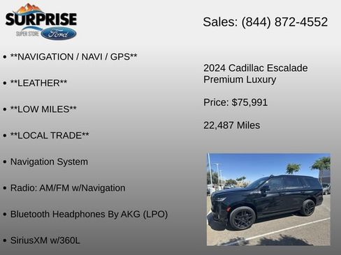 Used 2024 Cadillac Escalade Premium Luxury w/ Performance Package AWD/4WD image 21
