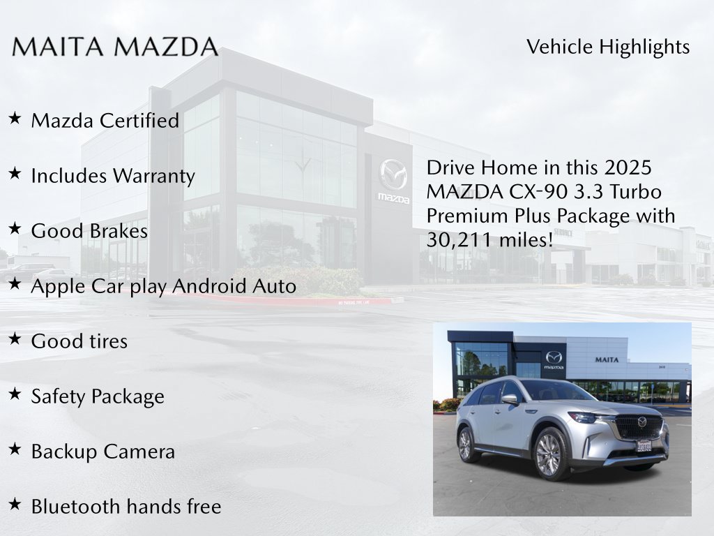 Used 2025 MAZDA CX-90 3.3 Turbo w/ Premium Plus Pkg AWD/4WD image 7
