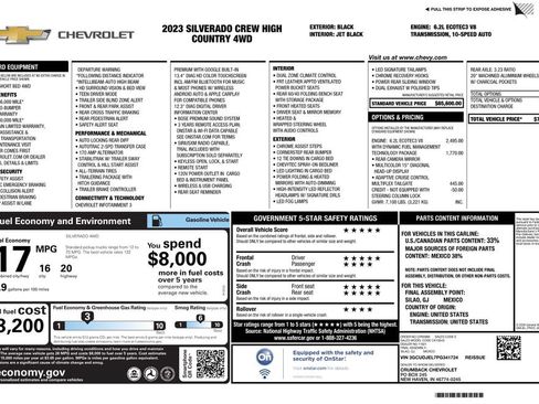 Certified 2023 Chevrolet Silverado 1500 High Country w/ Technology Package AWD/4WD image 4