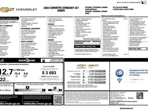 Used 2023 Chevrolet Corvette Stingray Premium Cpe w/ 3LT image 3