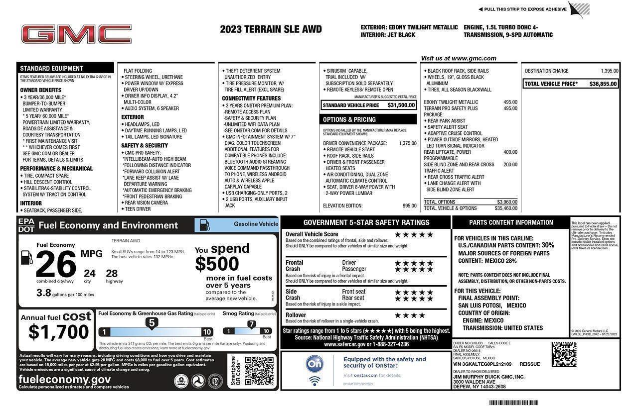 Used 2023 GMC Terrain SLE w/ Driver Convenience Package AWD/4WD image 2