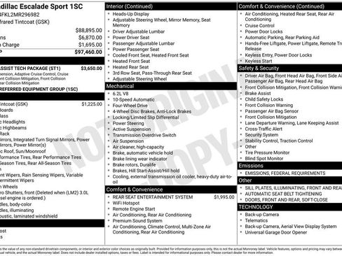 Used 2021 Cadillac Escalade Sport w/ Driver Assist Tech Package image 13