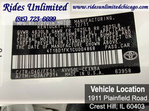Used 2012 Toyota Camry LE FWD image 22