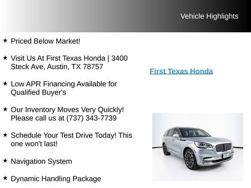 Used 2020 Lincoln Aviator Black Label w/ Dynamic Handling Package AWD/4WD image 9
