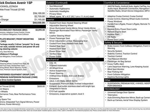 Certified 2020 Buick Enclave Avenir w/ Avenir Technology Package image 44