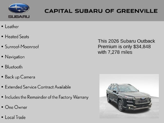 Certified 2026 Subaru Outback Premium AWD/4WD image 4