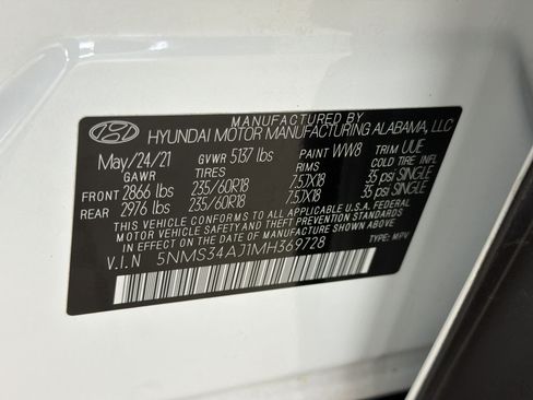 Used 2021 Hyundai Santa Fe SEL w/ Convenience + Premium Package FWD image 25