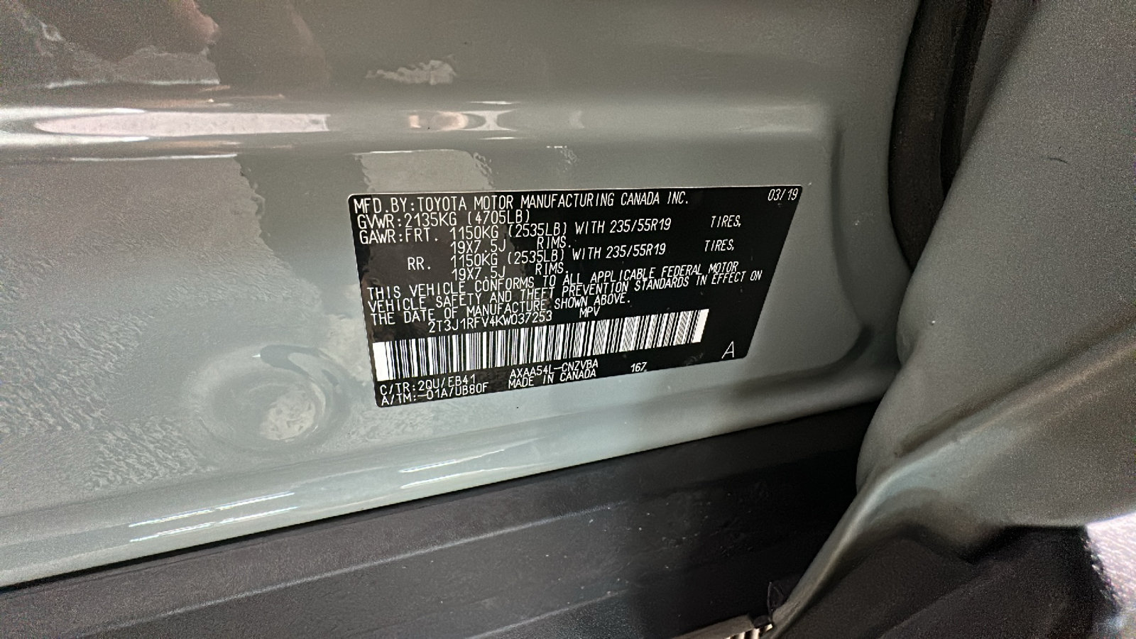 Used 2019 Toyota RAV4 Adventure w/ Advanced Technology Package AWD/4WD image 12