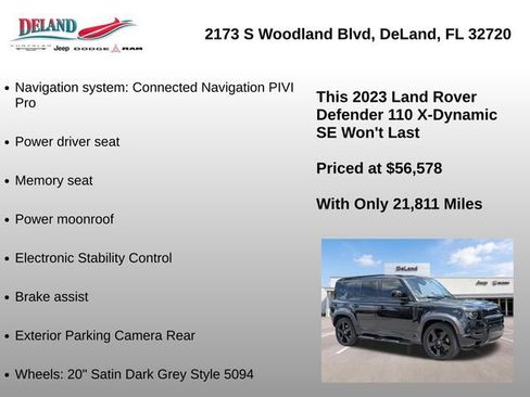 Used 2023 Land Rover Defender 110 X-Dynamic SE AWD/4WD image 6