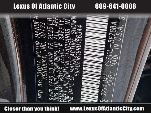 Certified 2024 Lexus ES 350 w/ Premium Package FWD image 28