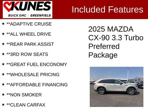 Used 2025 MAZDA CX-90 3.3 Turbo w/ Preferred Package image 3