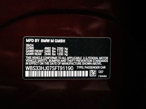 Used 2025 BMW M3 Competition w/ M Carbon Exterior Package AWD/4WD image 15