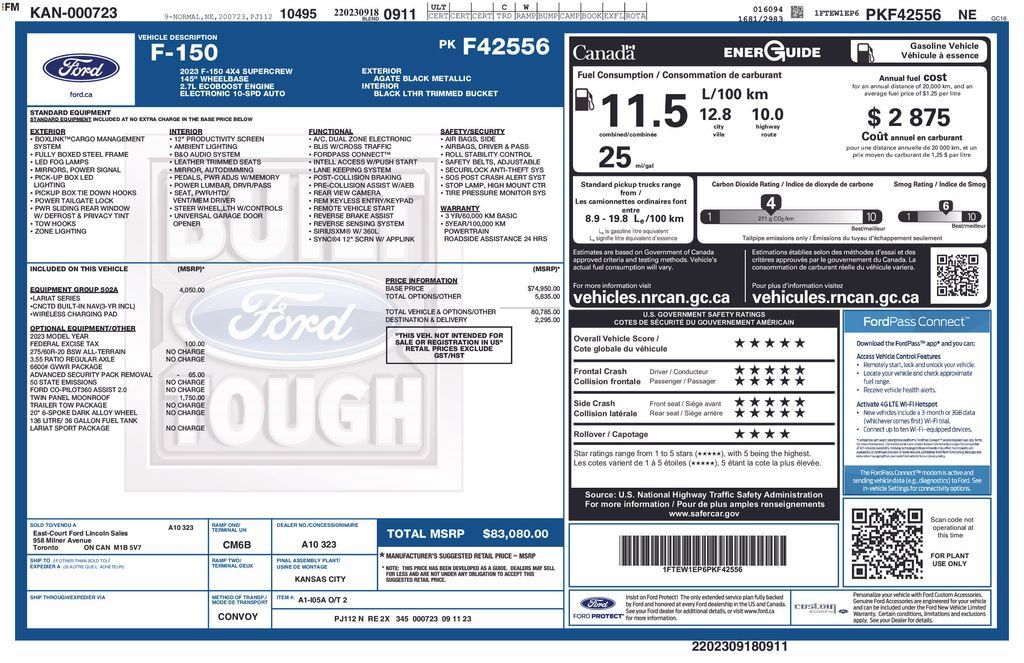 Used 2023 Ford F150 Lariat w/ Equipment Group 502A High AWD/4WD image 62