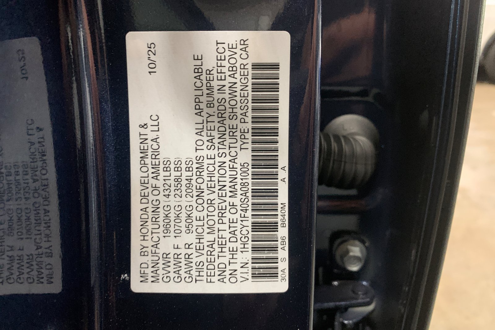 Certified 2025 Honda Accord SE image 33