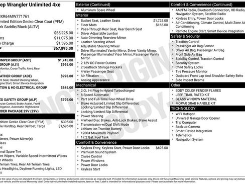 Used 2021 Jeep Wrangler Unlimited Rubicon 4xe w/ Steel Bumper Group image 36