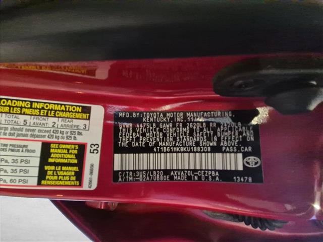 Used 2019 Toyota Camry XSE w/ Navigation Package FWD image 15