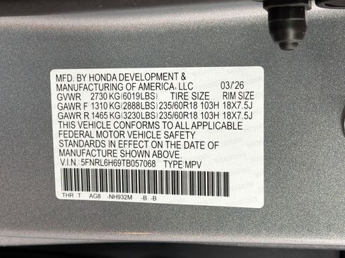 New 2026 Honda Odyssey EX-L image 21